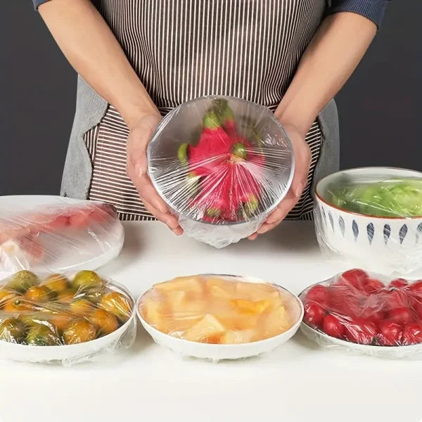 100pcs Flexible Transparent Plastic Food Storage Bags