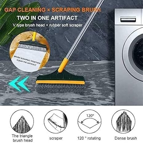 2 In 1 Floor & wall Cleaning Brush & Scrubber