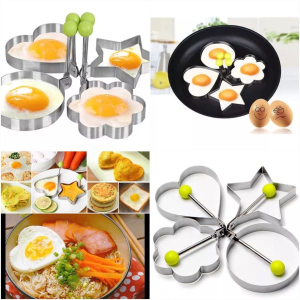 Pack Of 4 Fried Egg Pancake Shaper