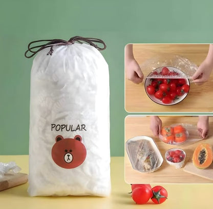 100pcs Flexible Transparent Plastic Food Storage Bags