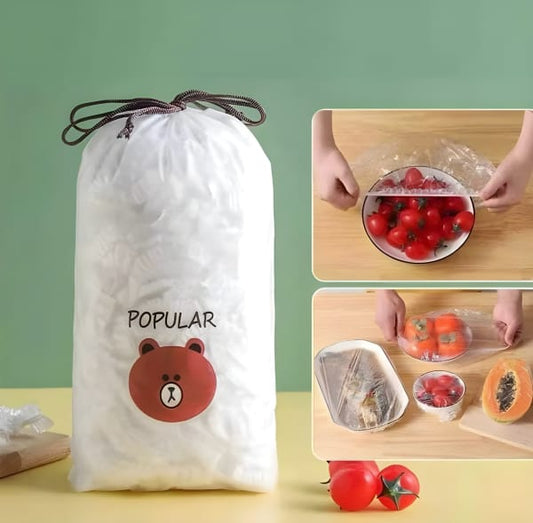100pcs Flexible Transparent Plastic Food Storage Bags