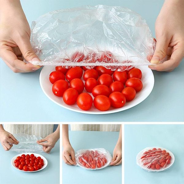 100pcs Flexible Transparent Plastic Food Storage Bags