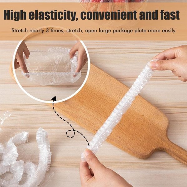 100pcs Flexible Transparent Plastic Food Storage Bags