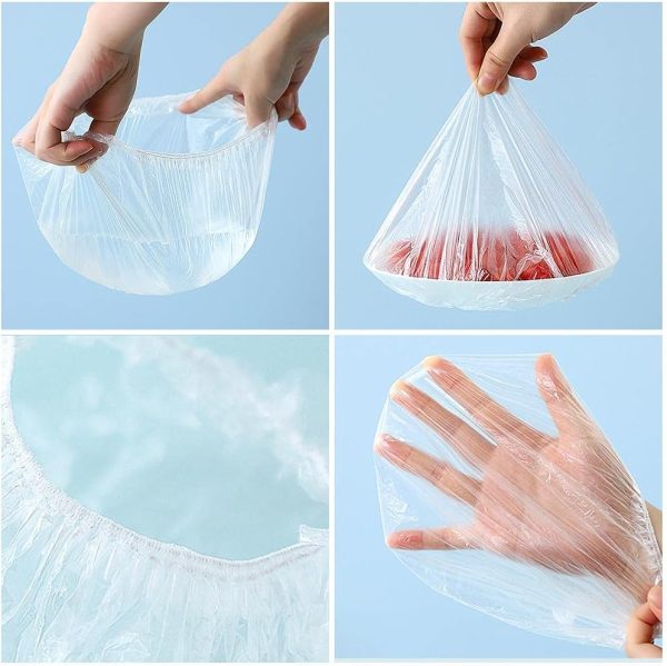100pcs Flexible Transparent Plastic Food Storage Bags