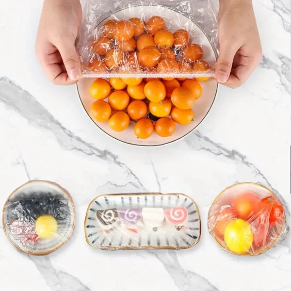 100pcs Flexible Transparent Plastic Food Storage Bags