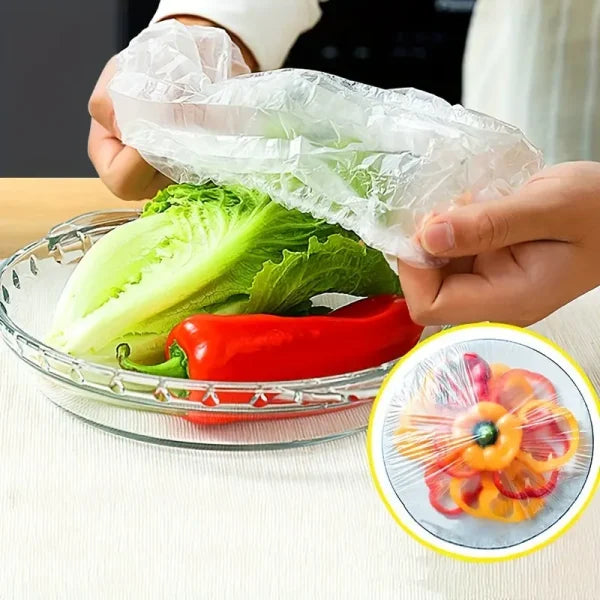 100pcs Flexible Transparent Plastic Food Storage Bags