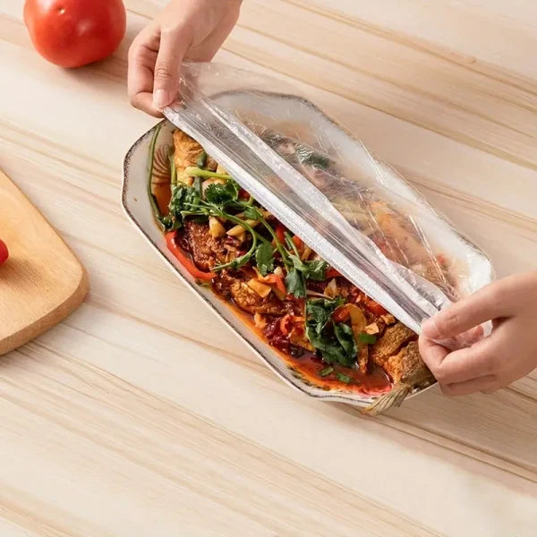 100pcs Flexible Transparent Plastic Food Storage Bags
