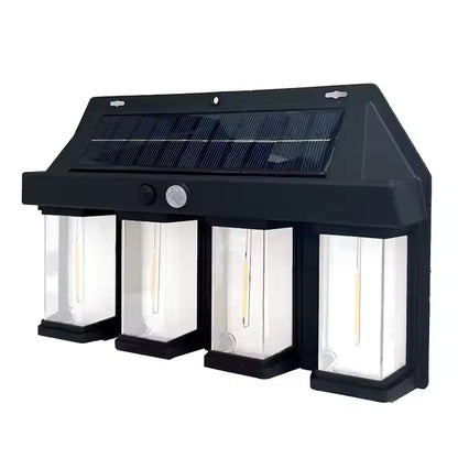 4 Head Solar LED Outdoor Wall Light(Bk-618-4)