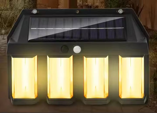 4 Head Solar LED Outdoor Wall Light(Bk-618-4)