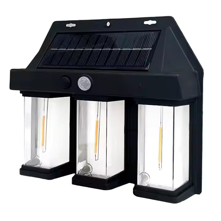 Triple Head Outdoor Solar Wall Light(bk-618-3)
