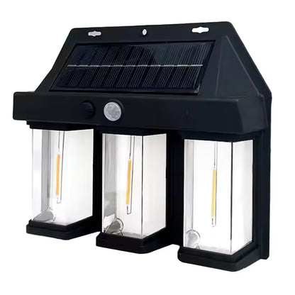 Triple Head Outdoor Solar Wall Light(bk-618-3)