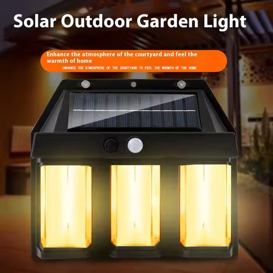 Triple Head Outdoor Solar Wall Light(bk-618-3)