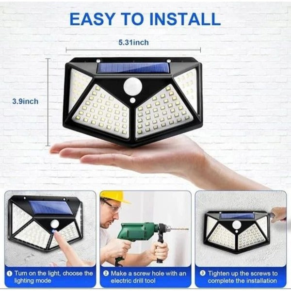 270°wide Angle Solar Wall Light