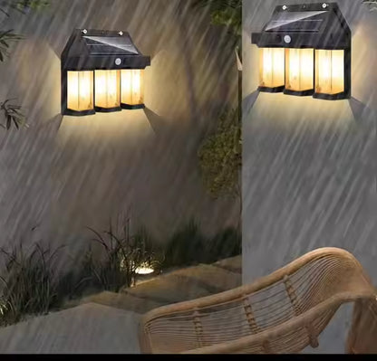 Triple Head Outdoor Solar Wall Light(bk-618-3)
