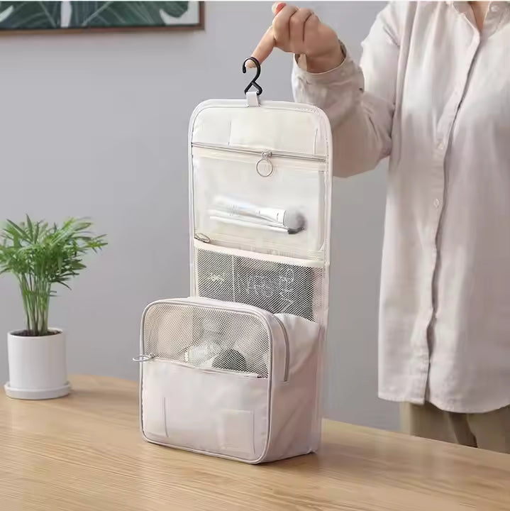 Hanging Travel Toiletry Bag | Waterproof Travel Makeup Cosmetic Organizer