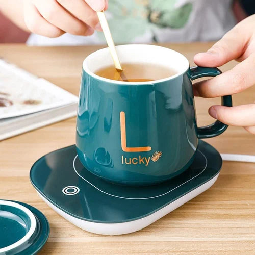 Electric Heated Coffee Mug With Temperature Controlled Pad