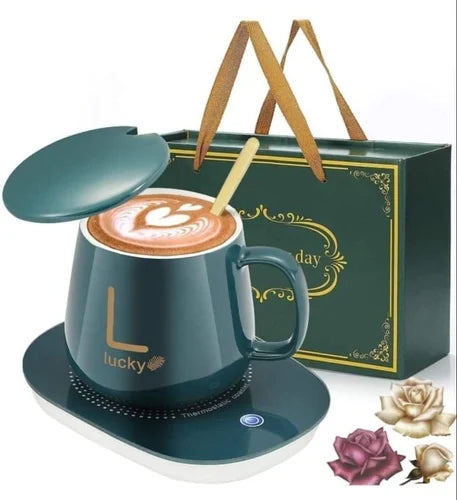 Electric Heated Coffee Mug With Temperature Controlled Pad