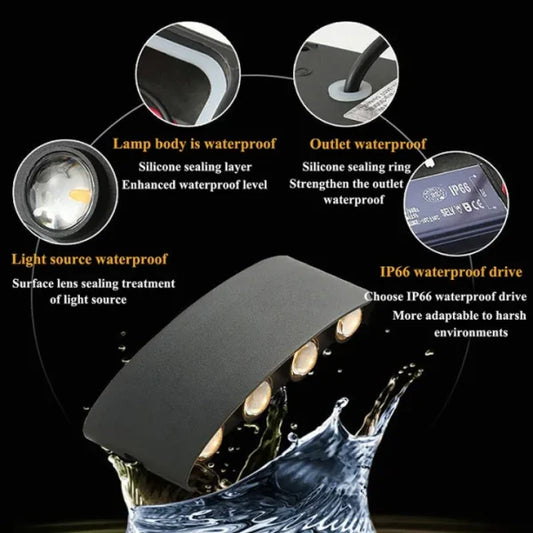 Aluminium Waterproof Fancy wall Light