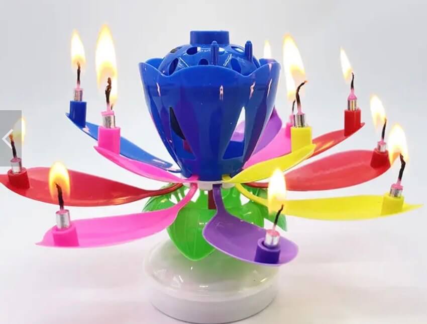 Spinning Flower Birthday Candles