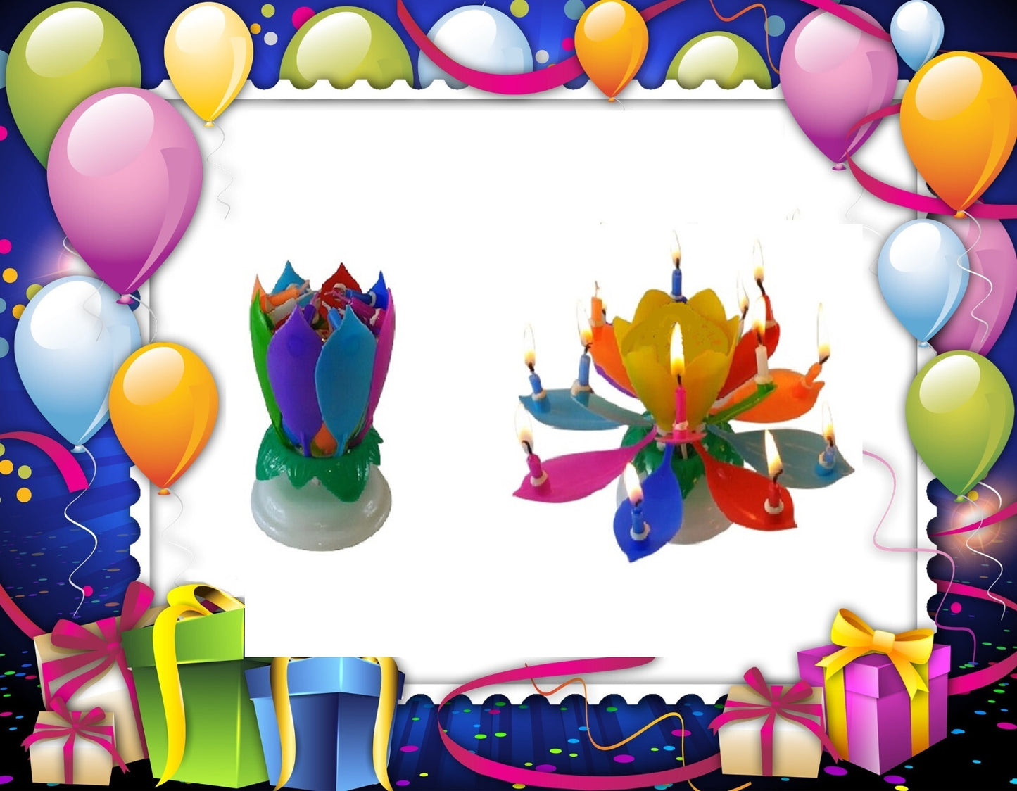 Spinning Flower Birthday Candles